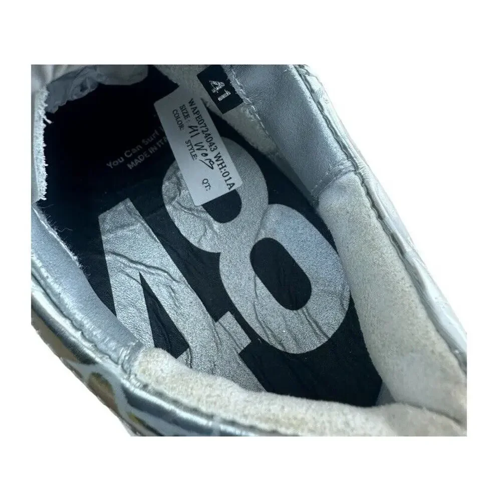 P448 Aerial Low Top Leather Sneakers Shoe White Size Wo’s 10.5-11|Men 8.5 41 - Picture 7 of 7
